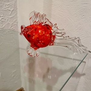 Art Glass Large Fish  Tropical Fish Sculpture Figurine
